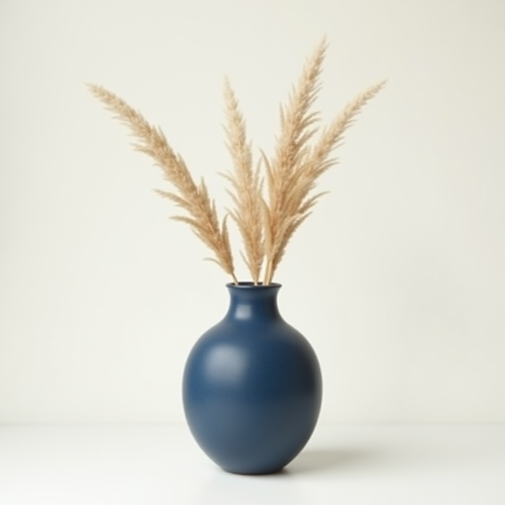 Blue ceramic vase